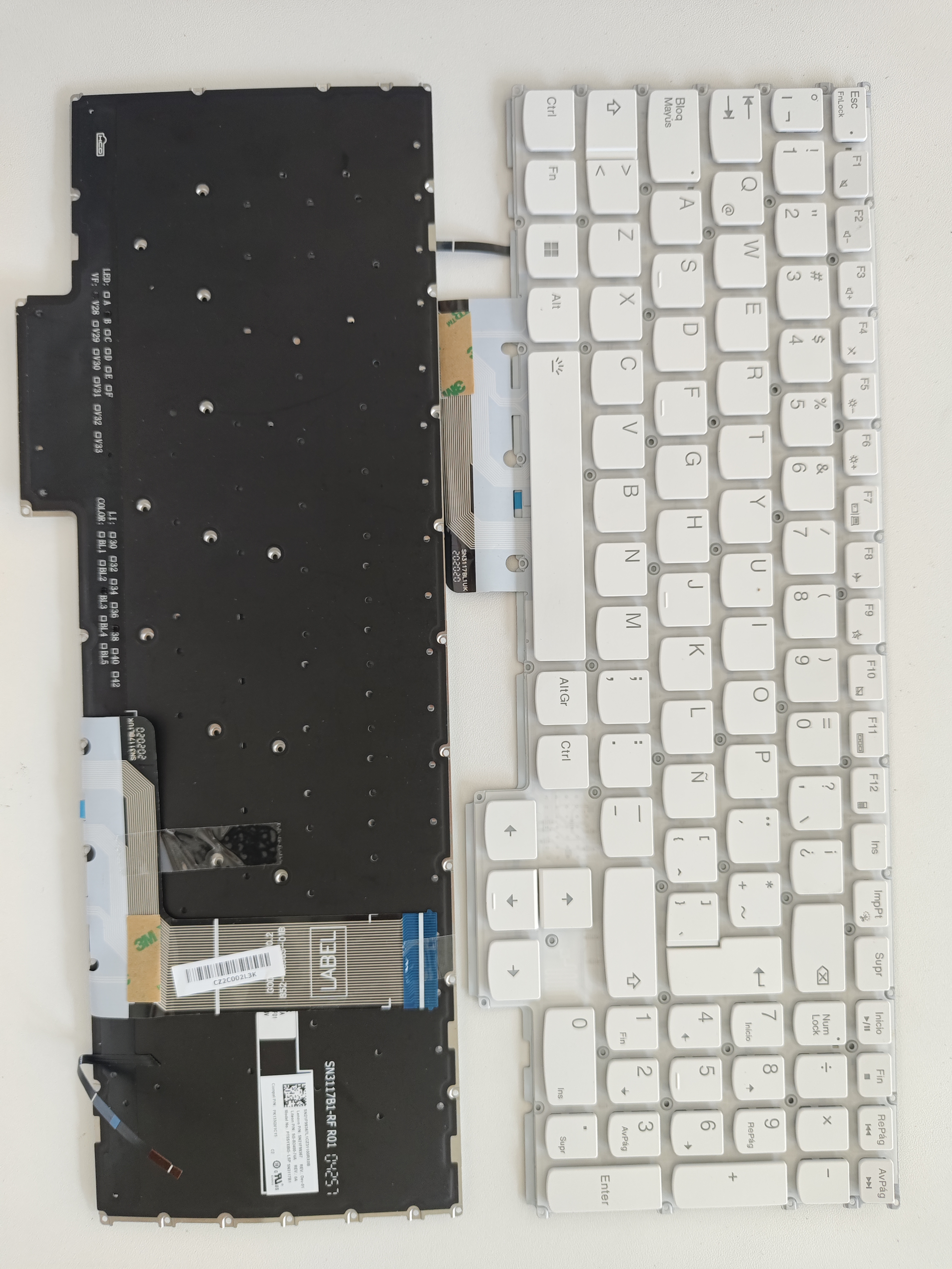 Picture of New Replacement Laptop Keyboard For LENOVO Y9000X 2022/15ARH7/R9000X 2022 WHITE Backlit LA Layout